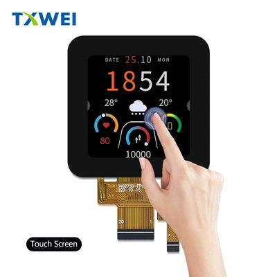 1.54 इंच चौकोर टीएफटी स्क्रीन 240 X 240 रिज़ॉल्यूशन 400nits capacitive टच स्क्रीन